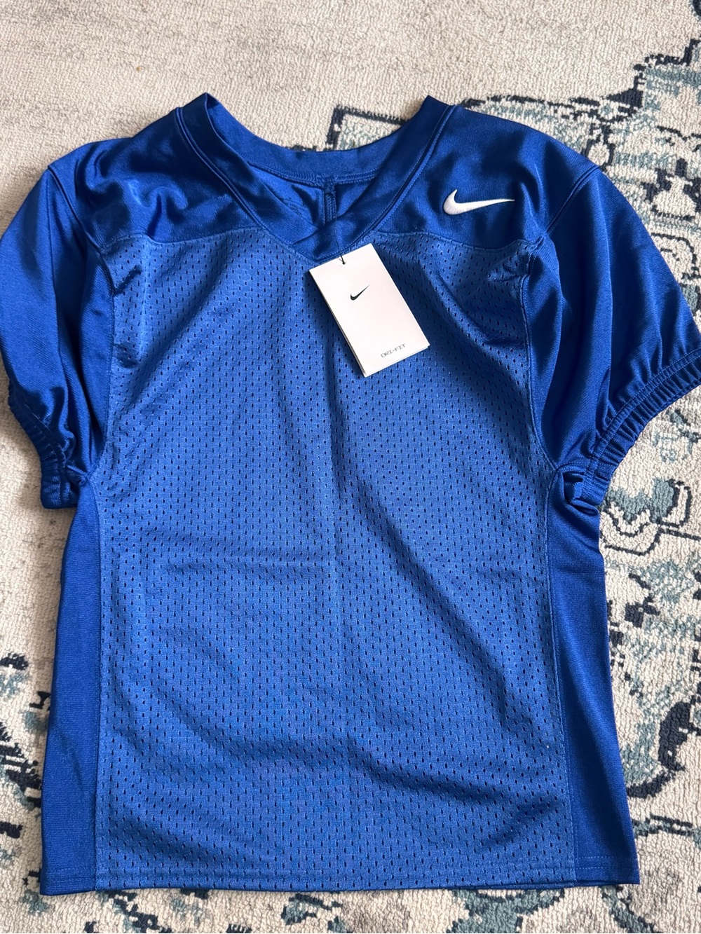 Nike Youth Blue Short Sleeve Mesh Athletic Jersey